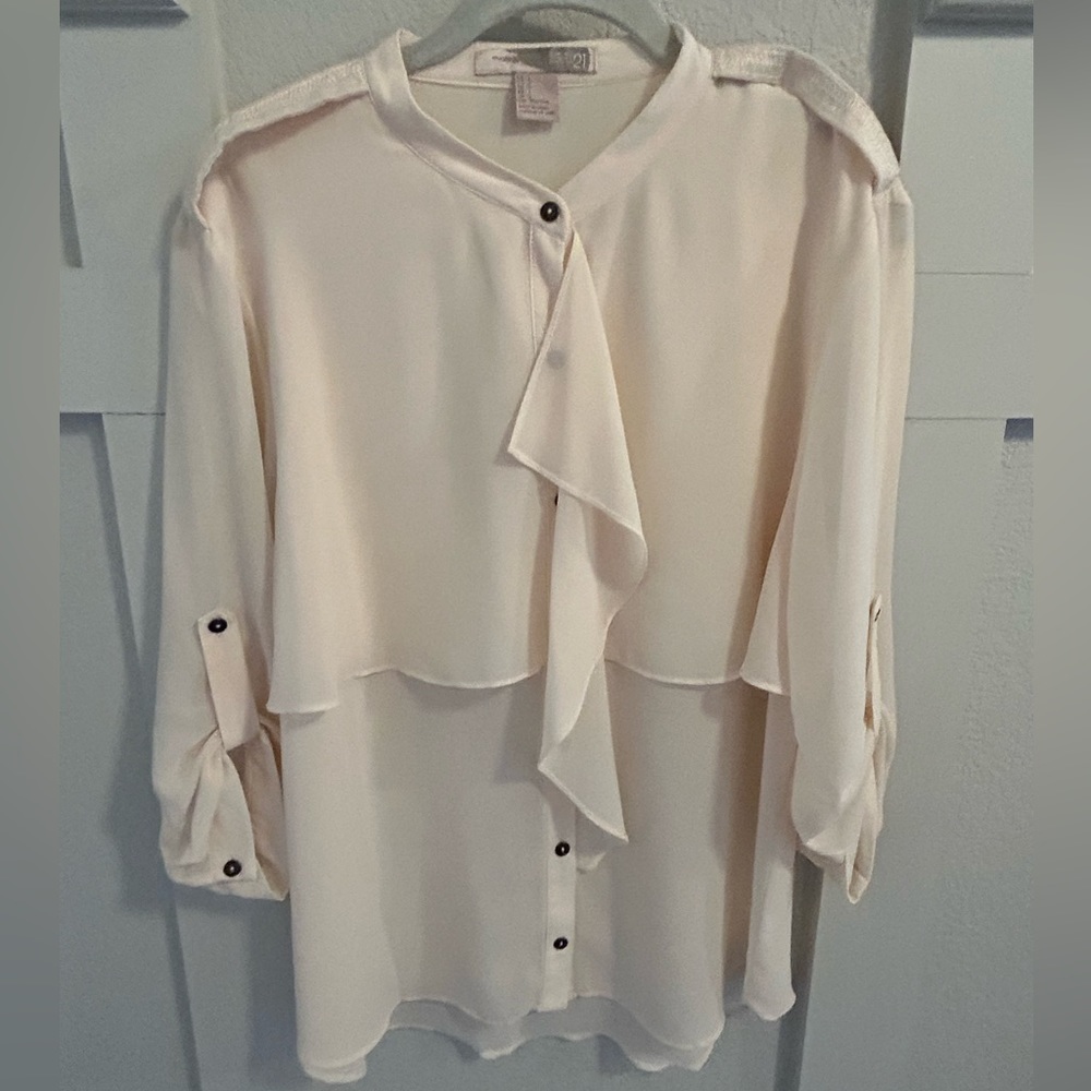 Cream Button Up Shirt‎
